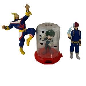 My Hero Academia Izuku Midoriya, Todoroki Shoto, And All Might Action Figures